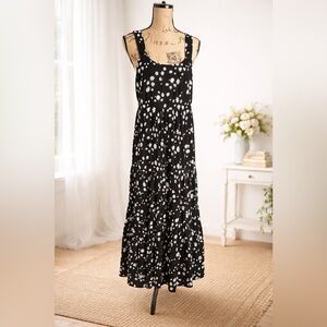 Linda Anderson Black Daisy Maxi Dress – Size M